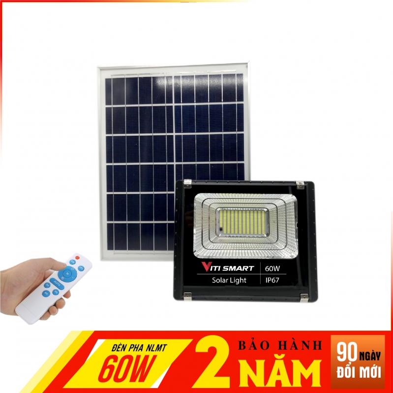 Đèn pha năng lượng mặt trời sân vườn VITISMART - 60W