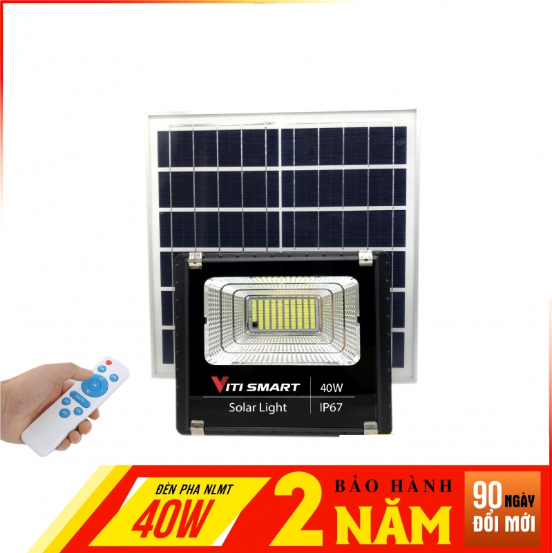 Đèn pha năng lượng mặt trời sân vườn VITISMART - 40W