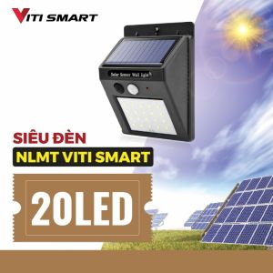Đèn Led Năng Lượng Mặt Trời 20LED, Cảm Biến Sân Vườn, Tiết Kiệm Điện, Chống Thấm Nước dùng ngoài trời
